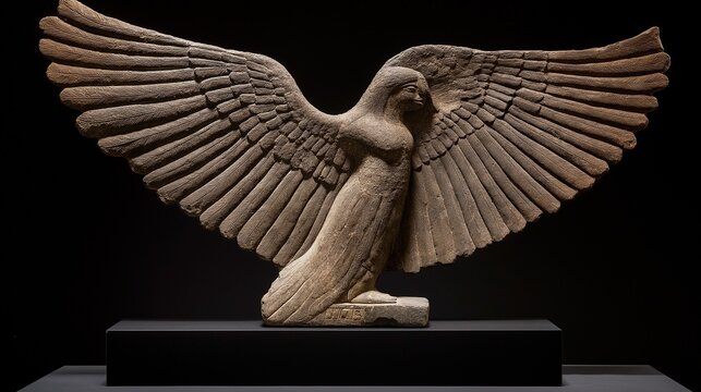 statue of the angel in the museum