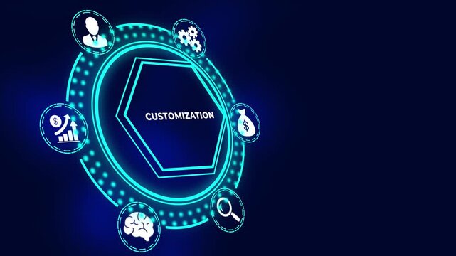 Product Customization Flexibility and Personalized Solution Design Strategy. Business, Technology, Internet and Network Concept.