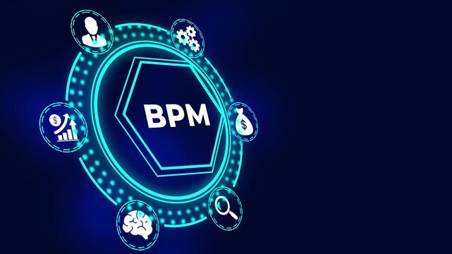 Business Process Management Workflow Optimization and Operational Efficiency. Business, Technology, Internet and Network Concept.