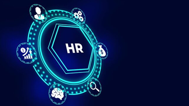 HR Human Resources Personnel Management and Workplace Talent Development. Business, Technology, Internet and Network Concept.