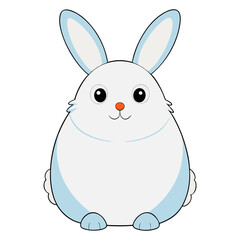 Cute Rabbit Cartoon Character Bunny Vector Illustration