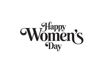 Happy Women&rsquo;s Day Classic Elegant Serif Typography Design