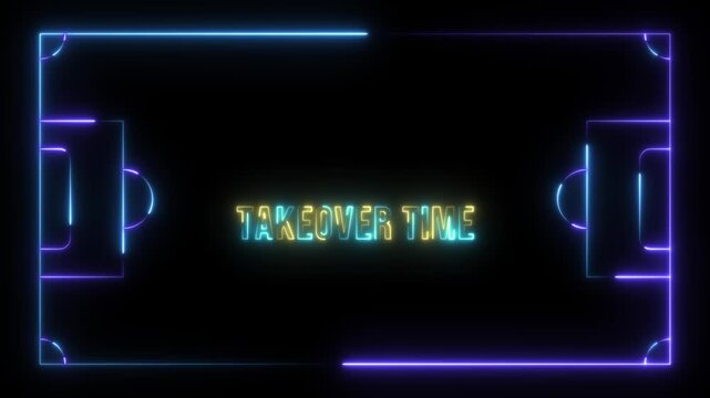 The decisive phrase "GAMEOVER RIVAL" flashes in striking neon, outlined by an abstract, glowing competitive arena. 4k video