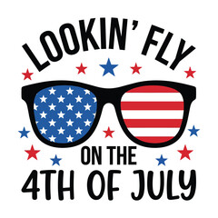 Lookin&rsquo; Fly on the 4th of July Patriotic Sunglasses Design