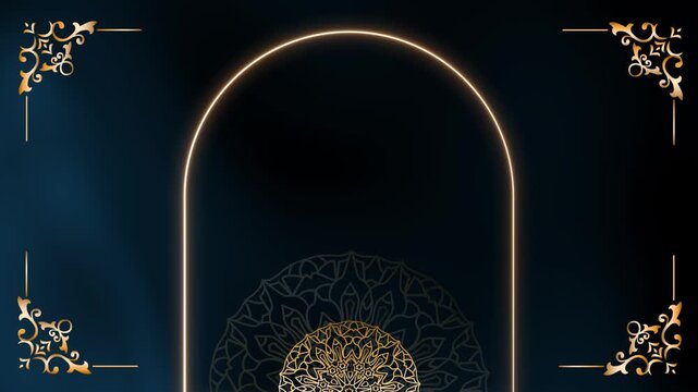 Pattern Animation Glacier Gold Sci-Fi Ornament