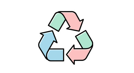 Obraz premium Recycling Symbol Three Arrows Circle.