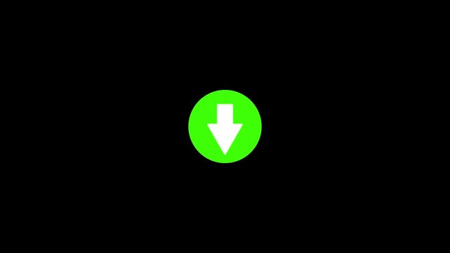 Arrow sign animated on a black background.Neon arrow vector sign. Light arrow retro glow effect,Abstract glowing neon directional arrow loading icon animation. glowing neon arrow concept 4k video.