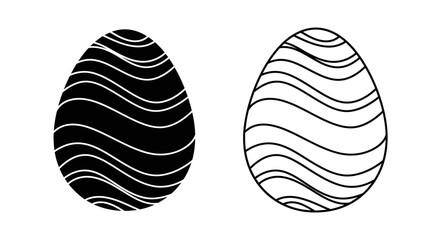 Elegant minimalist abstract egg designs for modern art and graphic design Vector