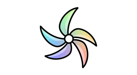 Obraz premium Colorful Windmill Pinwheel Toy Object.