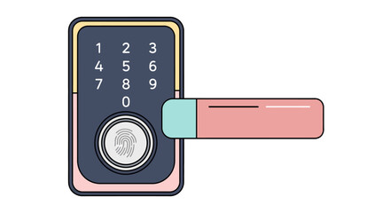 Digital smart lock with keypad.