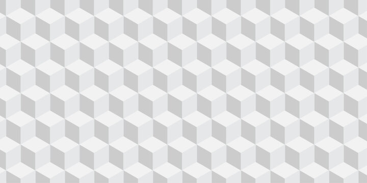 White 3d modeling cubes Illustration decoration seamless white material pattern square design.