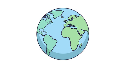 Fototapeta premium Globe Earth Planet World Map.