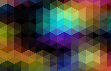 Fototapeta premium a digital abstract artwork featuring a pattern of colorful geometric triangles, commonly used for creative purposes, modern branding, annual report covers, brochures, or digital media