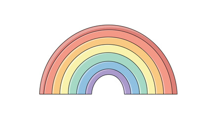 Obraz premium Colorful Rainbow Arc Graphic Symbol.