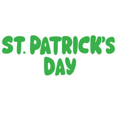 Fototapeta premium Hand Drawn St Patrick’s Day Lettering Doodle