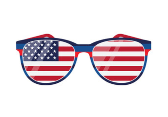 Sunglasses featuring American flag design for Independence Day  