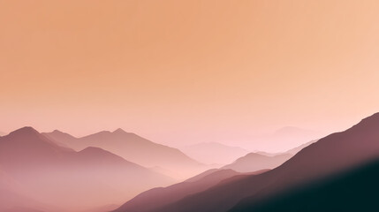 Fototapeta premium Travel background with mountains in the morning, cope space.