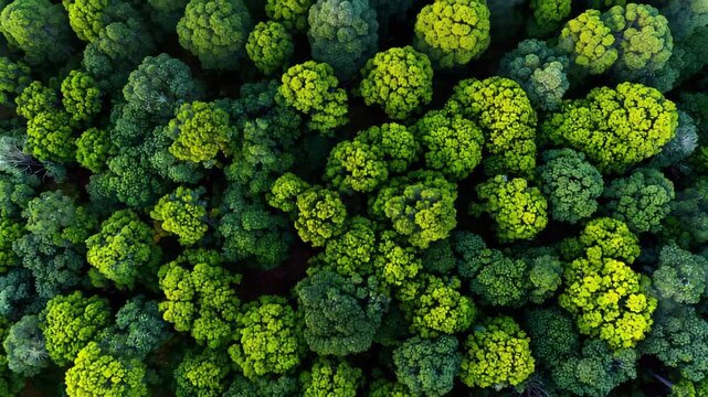 Drone Forest Grid 4K Motion Footage