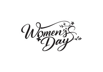 International Women&rsquo;s Day Decorative Script Typography Design