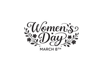 International Women&rsquo;s Day Decorative Script Typography Design
