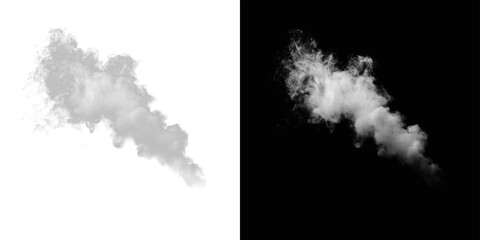 Soft white cloudlet with feathered edges on a transparent background — clean overlay for sky...