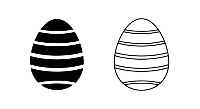 Easter eggs design, striped eggs, vector illustration, easter celebration Vector