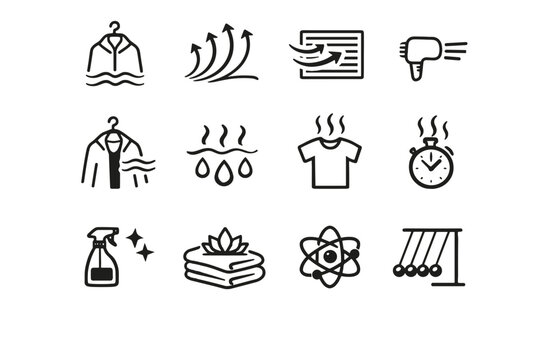 Image silhouette focus generation airflow hygiene simple ventilation drying arrows evaporation icon