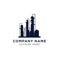 Corporate City Skyline Logo Design Template.
