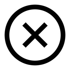 Obraz premium cross x vector icon. no wrong symbol. delete, vote sign. graphic design element set on white background no checkmark icon Cross Circle Icons. Close, Cancel, Error, or Delete Symbol Design