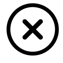 Obraz premium cross x vector icon. no wrong symbol. delete, vote sign. graphic design element set on white background no checkmark icon Cross Circle Icons. Close, Cancel, Error, or Delete Symbol Design
