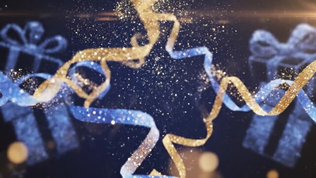 A mesmerizing 3d rendering of a dna helix with sparkling particles in a cosmic setting