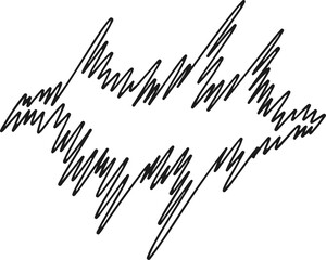 Obraz premium Scribbles on paper with chaotic lines and scribbles everywhere messy handwriting