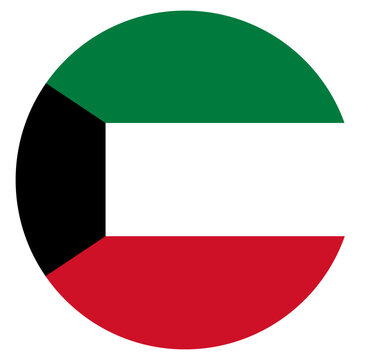 button Kuwait flag icon vector illustration 