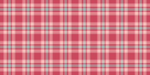 Style plaid pattern seamless, season check tartan texture. Fade fabric background vector textile in red and pastel colors.