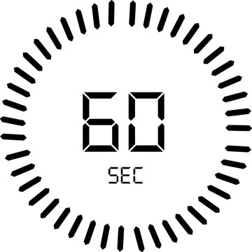 60 Second Countdown Timer Icon vector illustration 