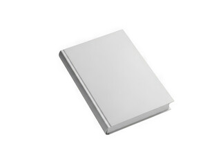 Blank hardcover book with silver cover isolated on transparent background transparent background