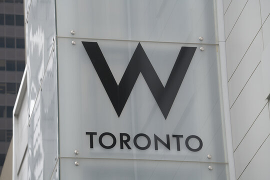 sign at W Toronto, a four-star hotel, located at 90 Bloor St E