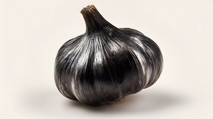 Detailed Overhead View of a Garlic Clove in Two-Week Thermal Transformation for Herbal Medicine Preparation