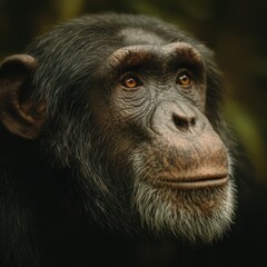 Intimate closeup of a light-furred monkey with curious eyes in a rainforest