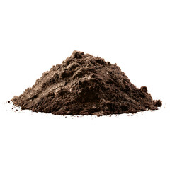 A close-up view of a pile of rich, dark compost soil ready for gardening use
