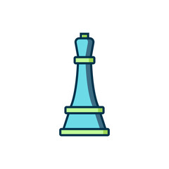 Filled outline Chess icon isolated on white background. Business strategy. Game, management, finance. Flat filled outline style with shadow. Vector