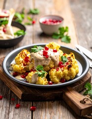 Blumenkohl mit Tahini & Granatapfel
