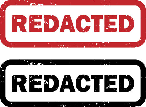 Redacted. Censorship, Media Vector Stamps Bundle. Classified Minimalistic Badges, Censored Labels, Transparent Grunge Effects. Classified Document Design. Vintage Security Seal.