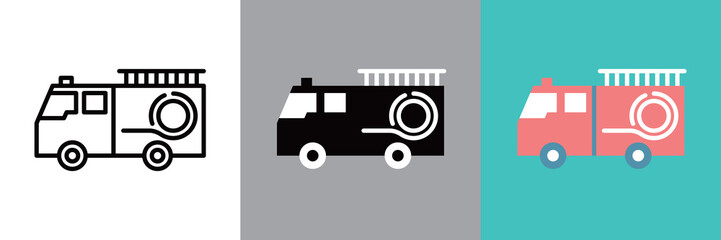 消防車のアイコン © WAWAWA