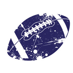 Grunge texture American football ball with grunge effect and white stripes on white background  sports equipment Vintage Style