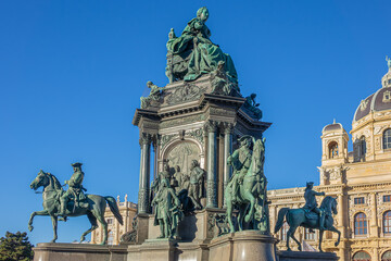 Obraz premium Maria Theresia Monument (1888). Vienna, Austria