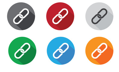 Chain link icons set vector.