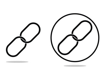Chain link icons set vector.