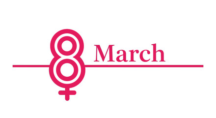 International Women's Day logo marking March eighth.