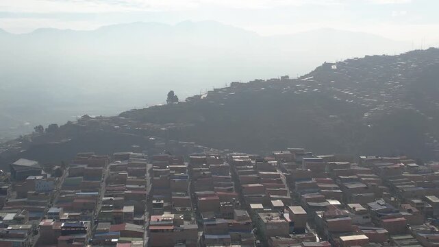 Aerial view of urban city skyline in Latin America